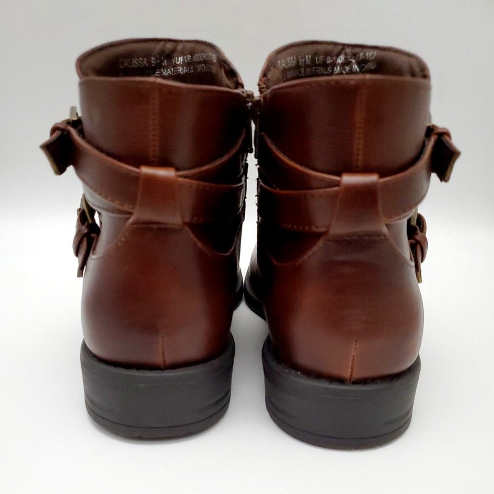 Yuu Calissa Women's Size 9.5 Brown Faux Leather Boot Shoes - Picture 4 of 12